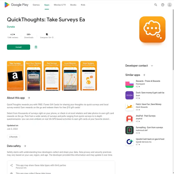 QuickThoughts (Android) - AU